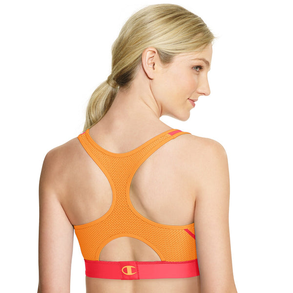 Champion Women’s Great Divide Impact Sports Bra - B7917 Melon Orange Medium - My Discontinued Bra